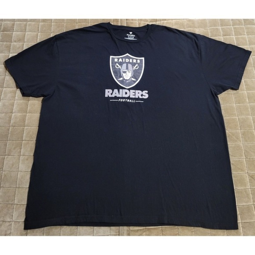 Fanatics Las Vegas Raiders Football Large Logo Black Shirt Size XXX-Large 3XL